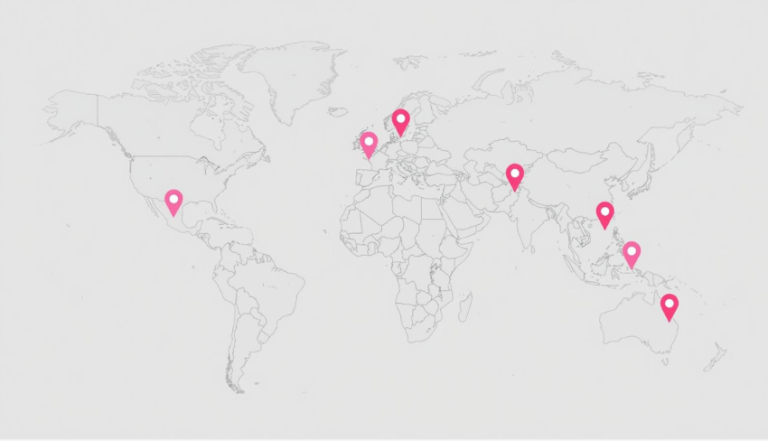 blue minimalist world map instagram post